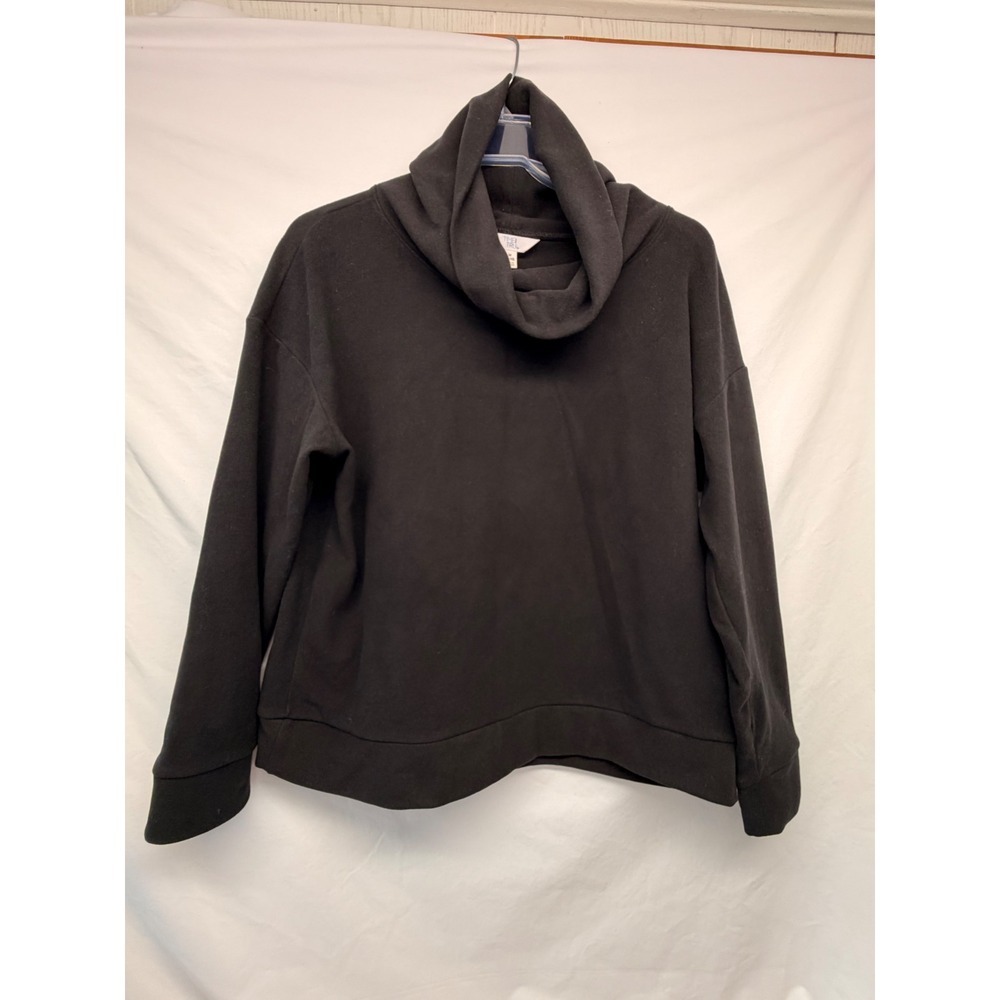 Time and Tru Black Cowl Neck Sweatshirt Womens Medium 8-10 Pullover Top